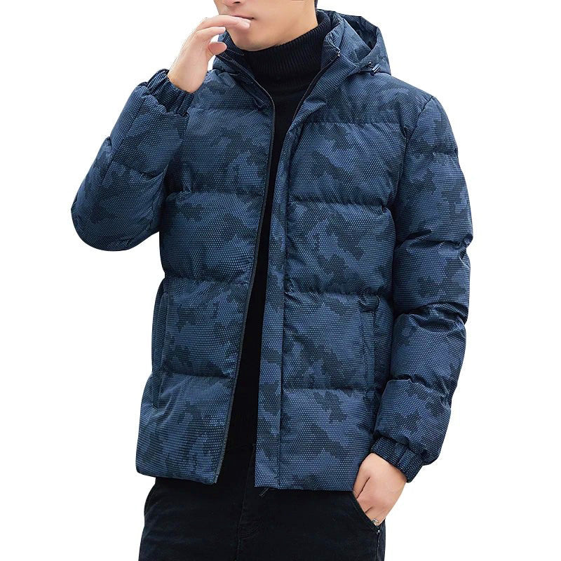 Munich camo hooded jacket insulated tailored fit pixelated camouflage winter urban explorer