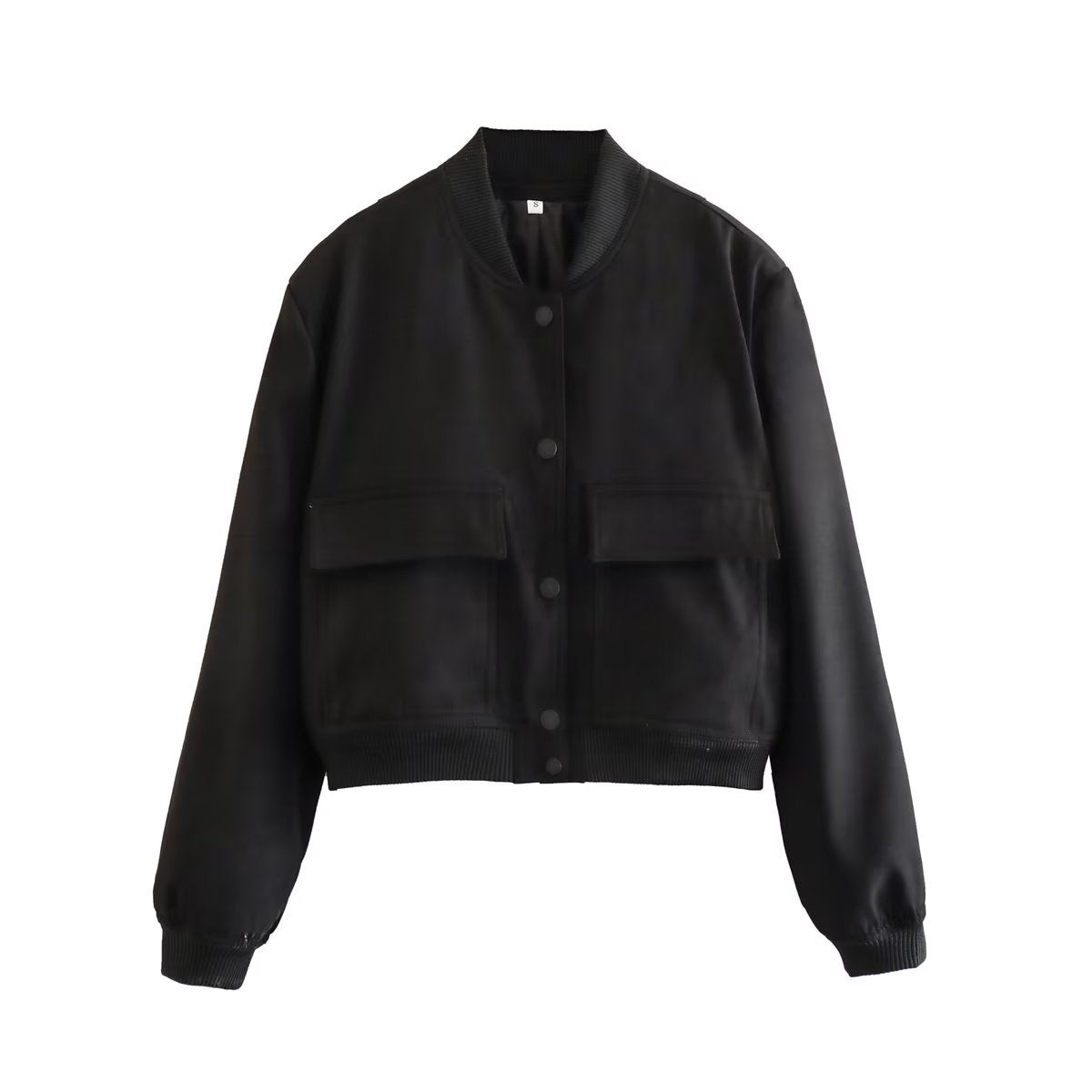 Women's cropped bomber jacket structured silhouette oversized utility pockets streetwear layering essential