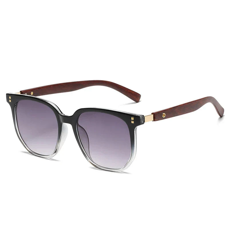 Norva retro acetate sunglasses transparent frame solid dark lenses comfortable nose pads timeless fit