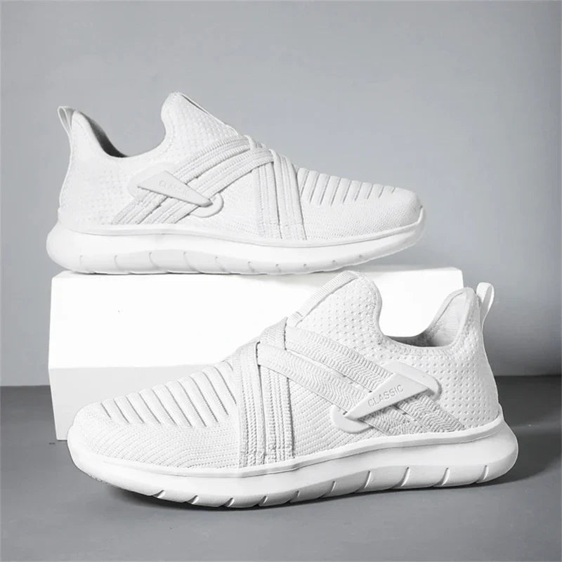 Navero Urbann-Vibe slip-on mesh sneakers lightweight breathable knit upper for daily walking comfort