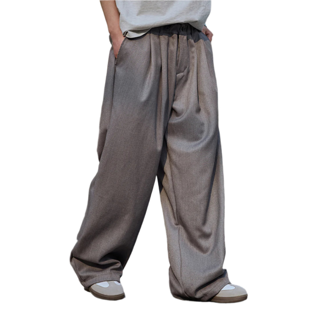 Loose baggy wide-leg cotton trousers dramatic silhouette urban streetwear breathable comfort fit
