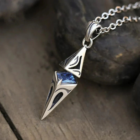 Callum Angular Blue Stone Necklace - Urbann-Vibe