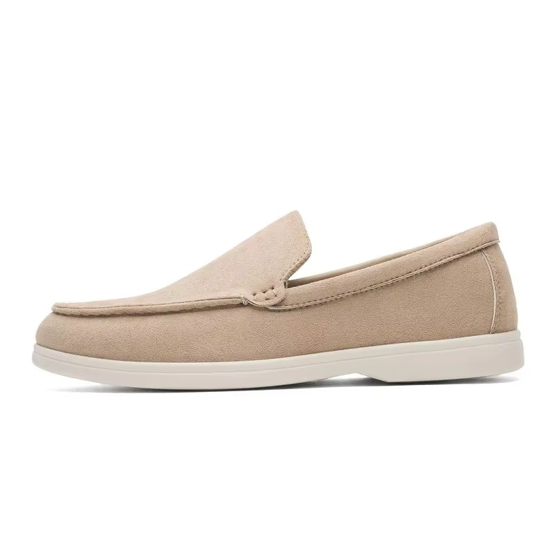 Men's velvet slip-on loafers casual breathable summer comfort elegant laceless design