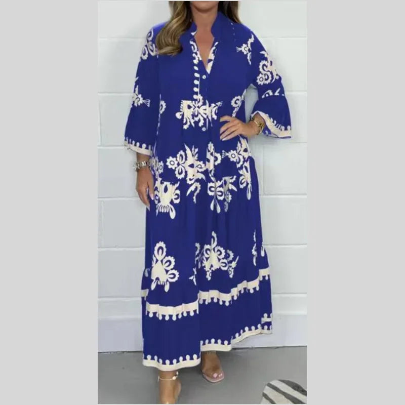 Namira women's loose fit elegant printed dress, versatile comfort style for all body types