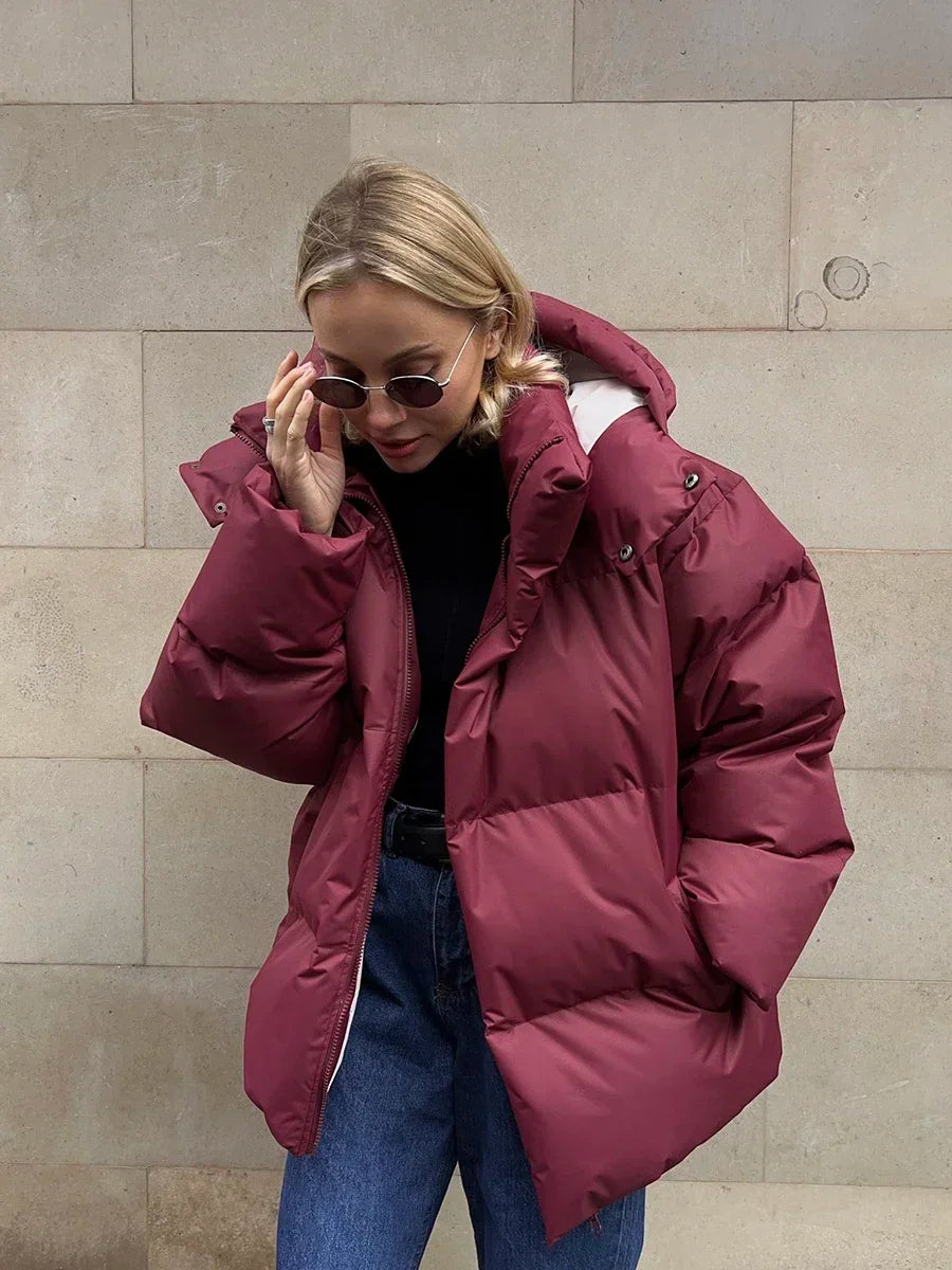 MAAN padded winter parka regular fit water-repellent quilted hood cold weather fashion