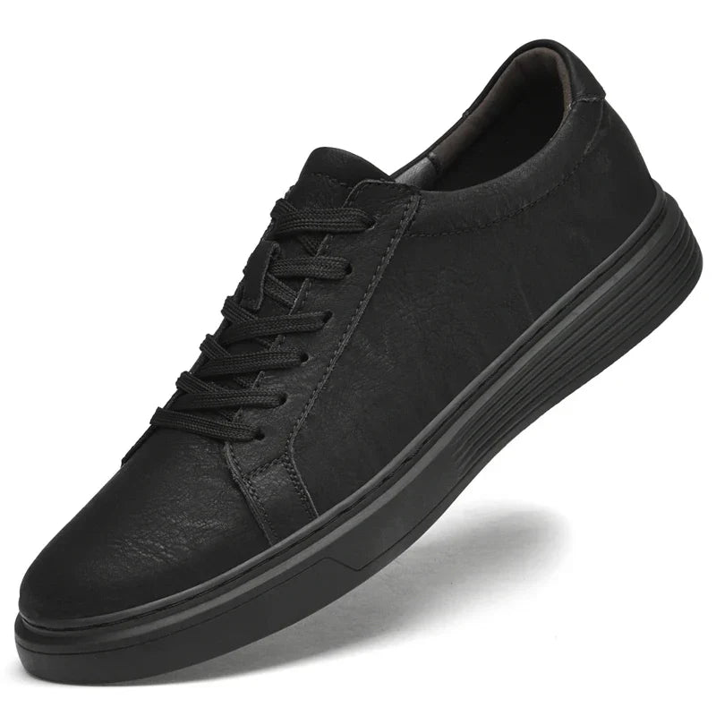 Mason genuine leather sneaker neutral gray minimalist low-top with refined stitching unisex