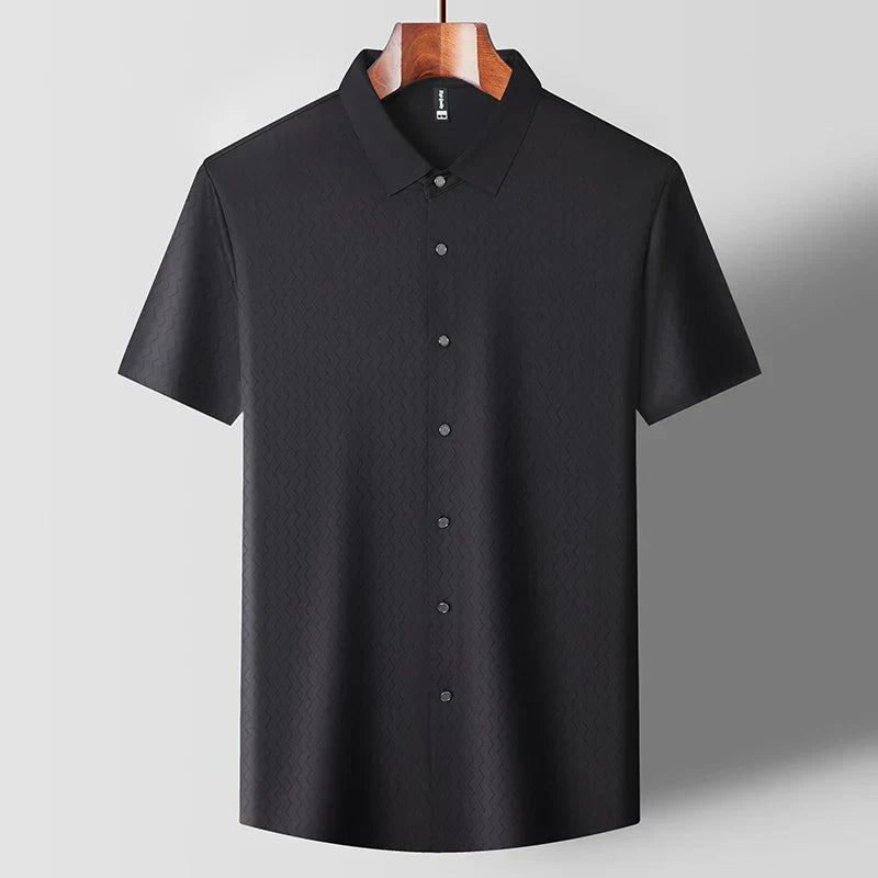 Men's Asmont striped shirt lightweight premium fabric versatile work casual polished fit