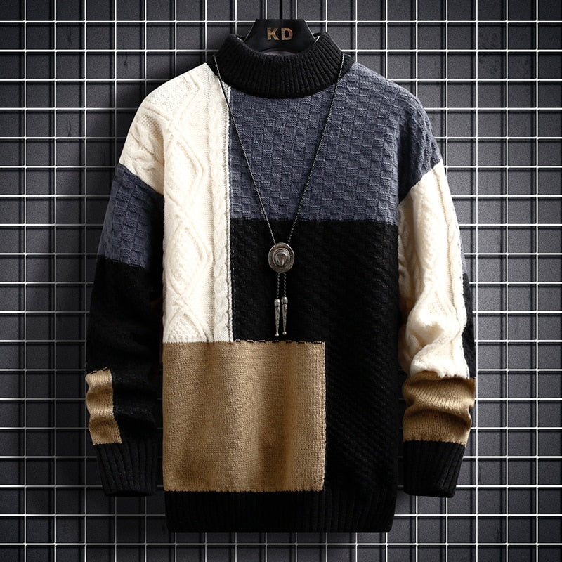 Gray moisture-wicking athletic turtleneck sweater with performance knit for cold weather workouts