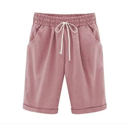 Women's high waist harem capri pants relaxed fit breathable cotton blend all-season everyday style