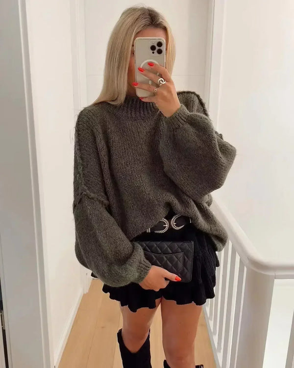 Desiree women's cozy knitted winter sweater soft warm knit perfect for cold days with jeans
