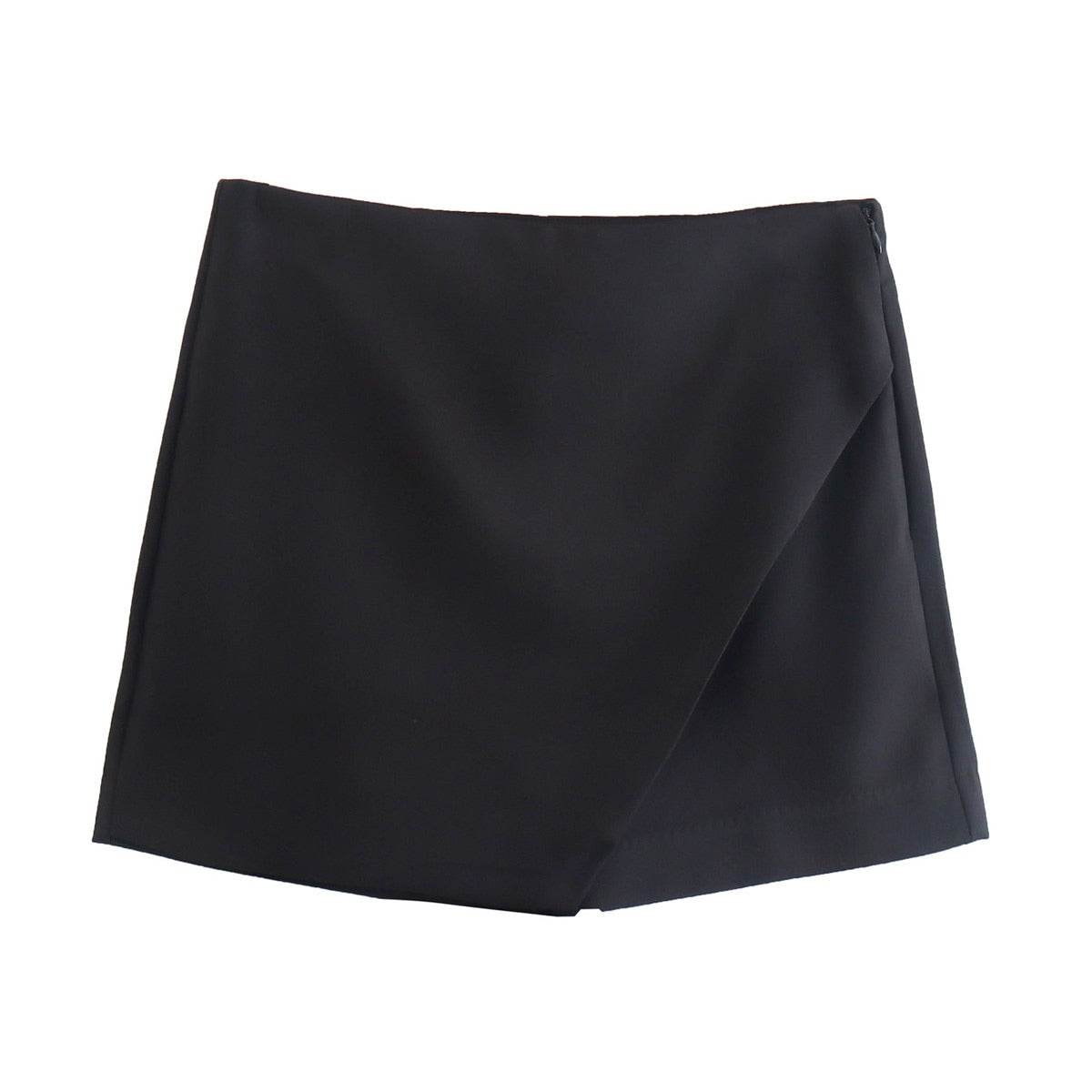 Women's culotte skirt in vibrant colors, flirty asymmetric silhouette blending skirt style with short comfort