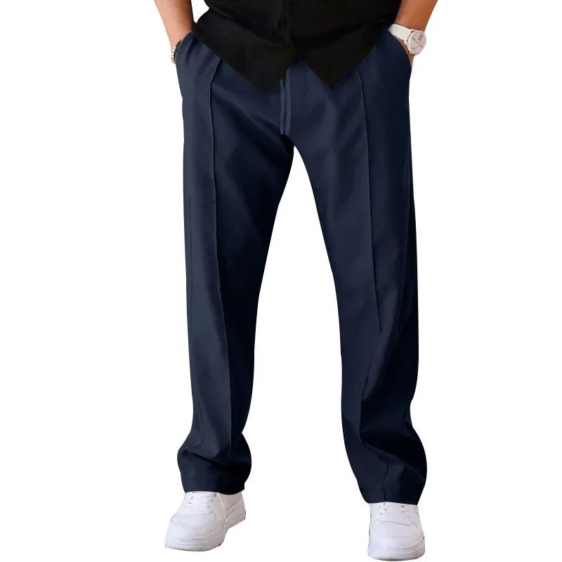 Dylan men's loose fit formal trousers relaxed cut breathable fabric professional style