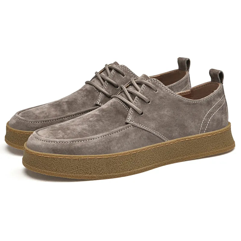 Heritage suede shoes brown premium crepe rubber outsole timeless silhouette casual professional style