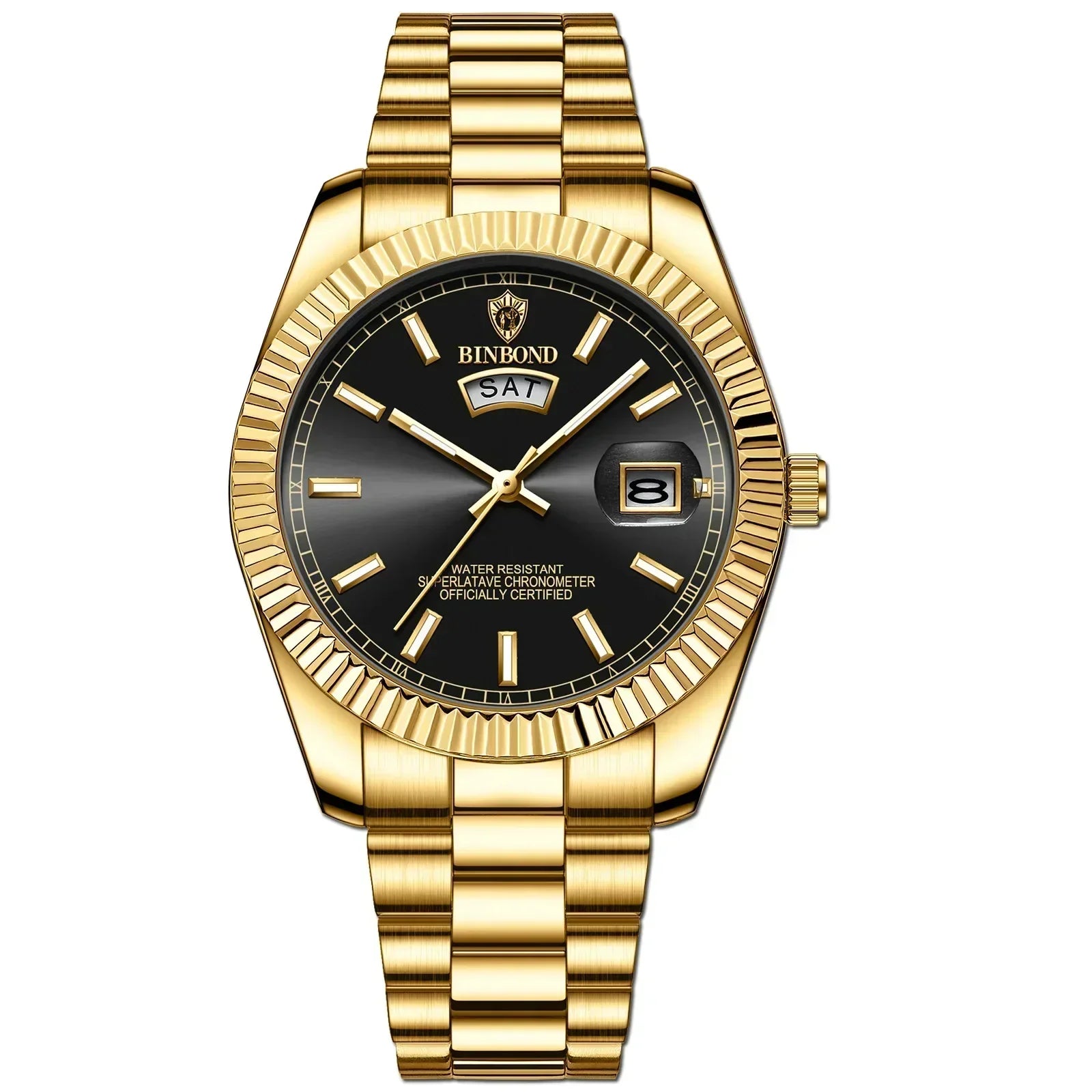 Stellar luxury wristwatch with autumn sparkle accents, sleek silhouette for casual and formal wear