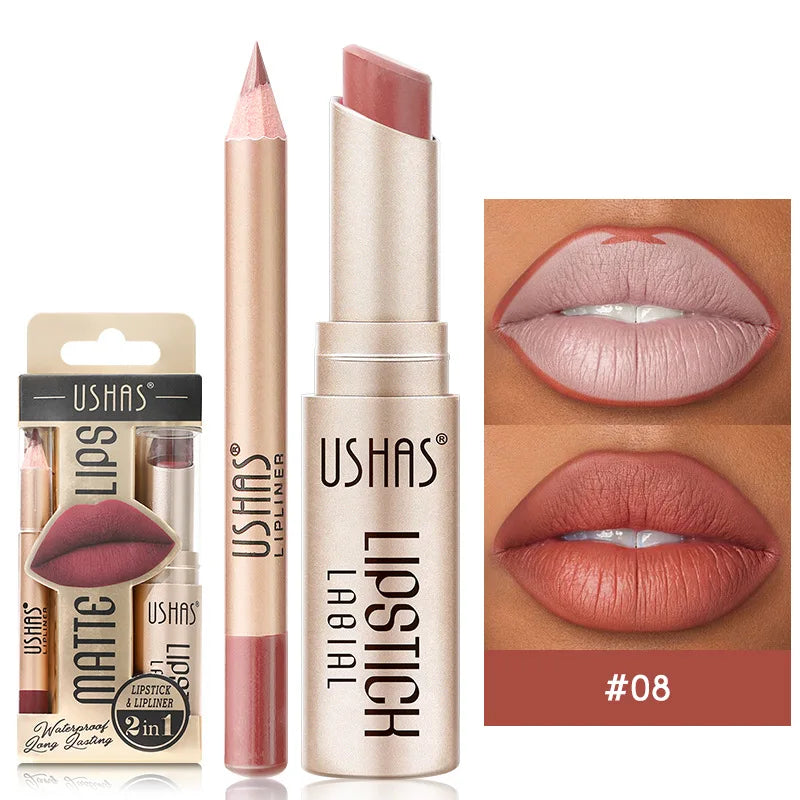 BE x Ushas matte lipstick and lip liner duo for bold, long-lasting defined pout without dryness