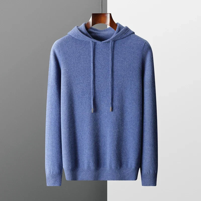 TrendAura 100 Percent Merino Wool Hoodie For Men Premium Lightweight Warmth Sustainably Sourced Minimalist Comfort