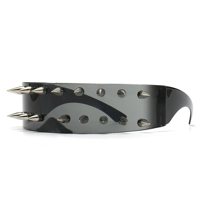 Nemesis punk sunglasses bold grunge style black frames with reinforced hinges for edgy rebels