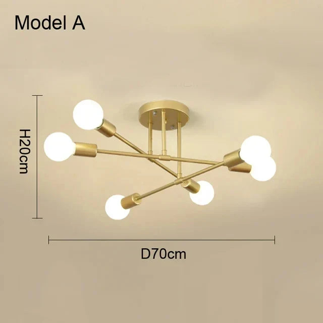 Aurøn Nordic minimalist ceiling lamp warm LED glow Scandinavian clean-line design for modern living rooms