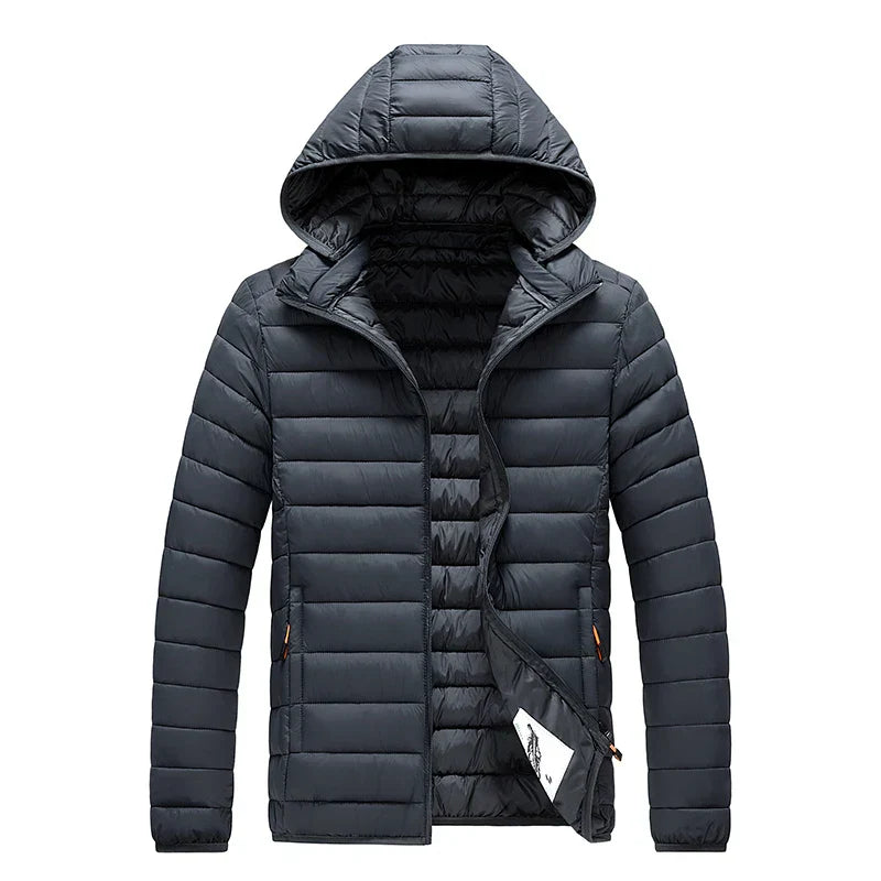 Joost windproof autumn jacket with soft lining, timeless cut and adjustable hood for everyday wear