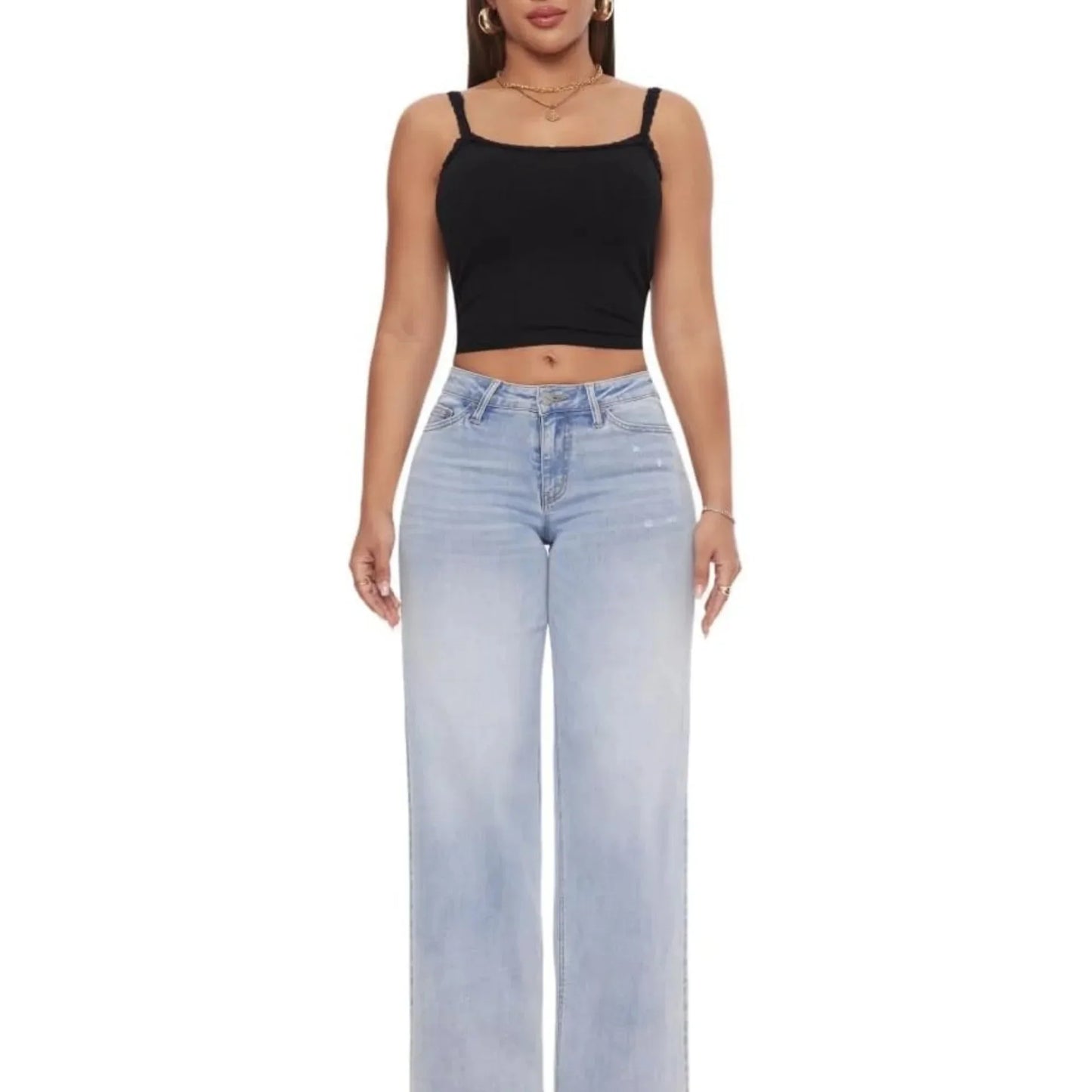 Diane high-rise wide-leg jeans soft cotton denim relaxed silhouette everyday women