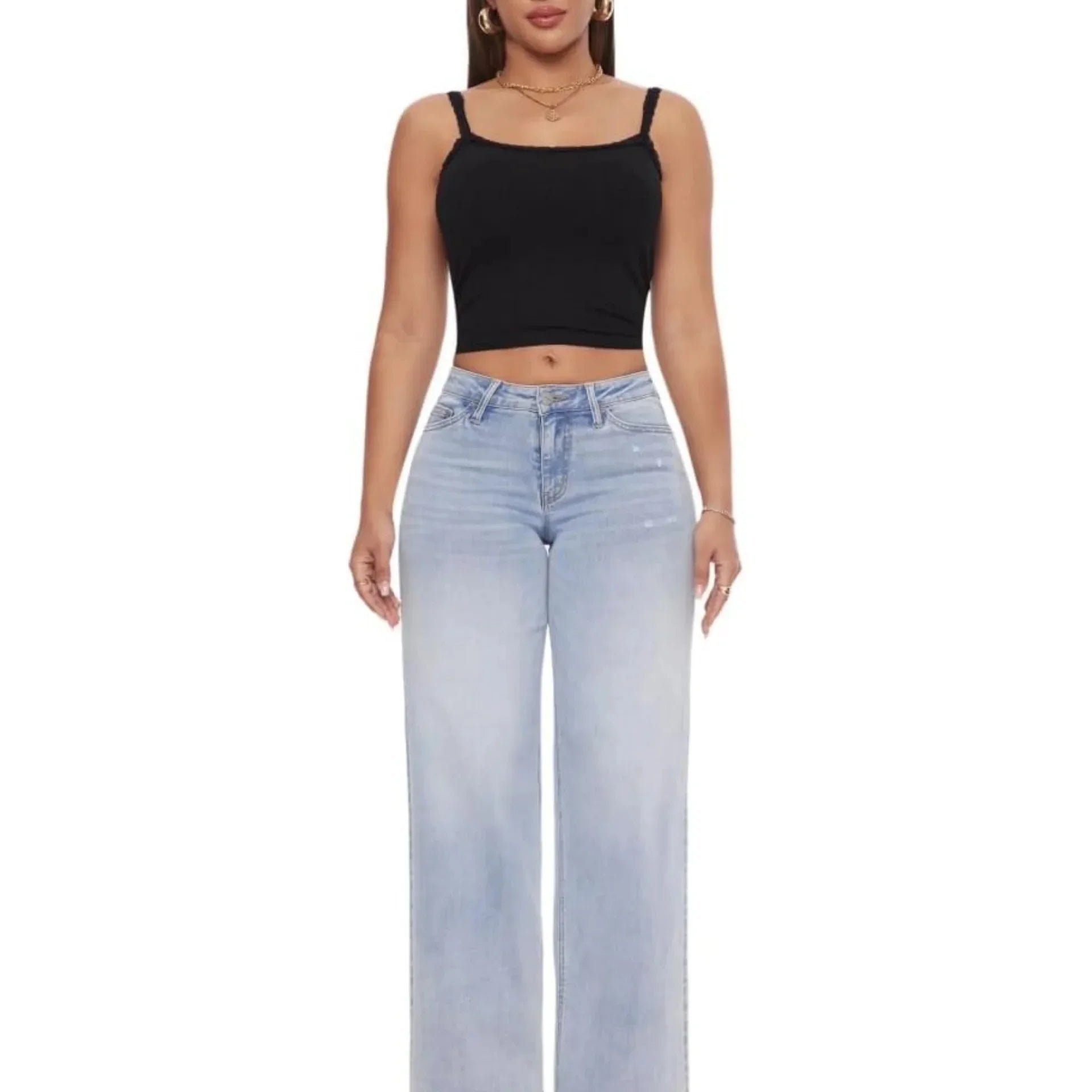 Diane high-rise wide-leg jeans soft cotton denim relaxed silhouette everyday women