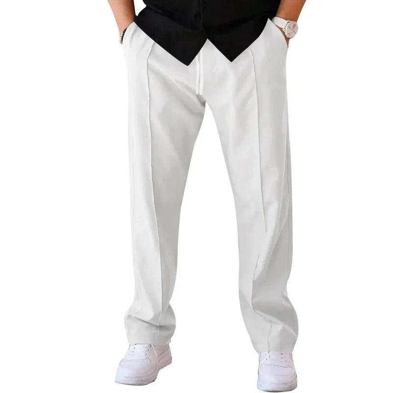 Dylan men's loose fit formal trousers relaxed cut breathable fabric professional style
