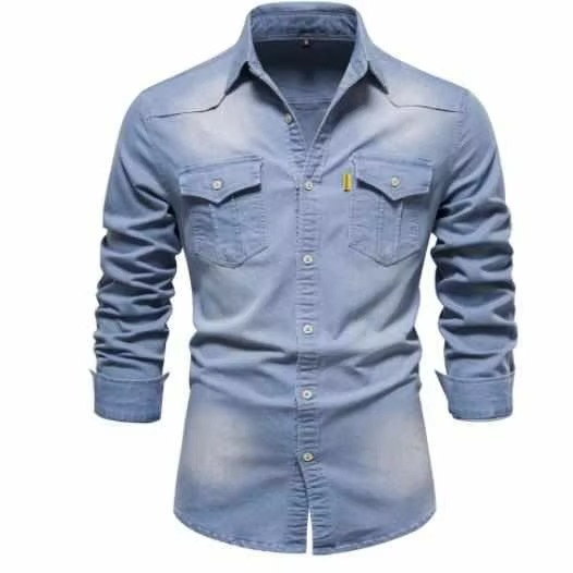 Men's slim fit white long sleeve cotton shirt with ice-sensation breathable moisture-wicking urban design