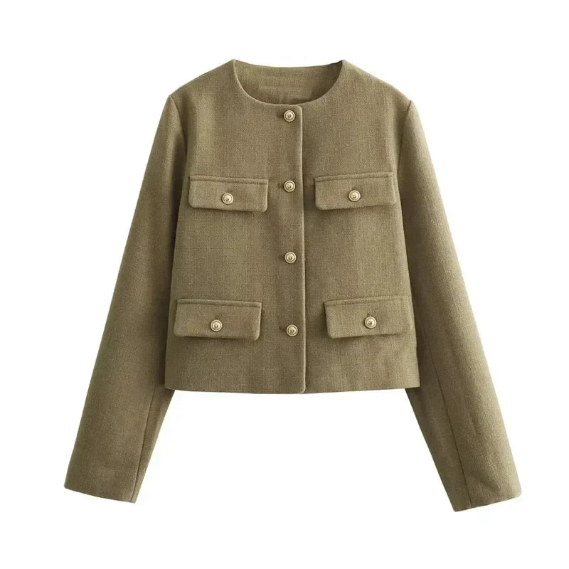Gabriella women cropped blazer jacket tailored modern cut chic office-to-night versatile silhouette