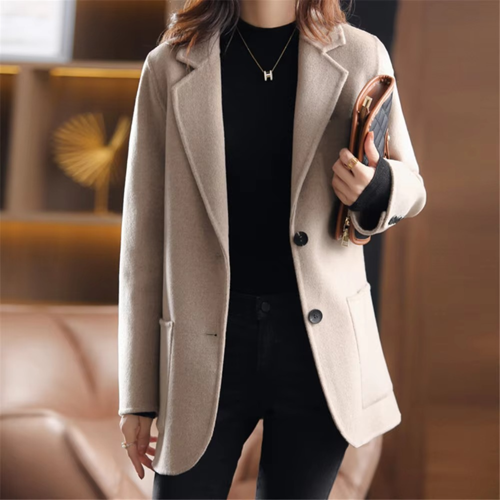 Anna women's long blazer classic office style tailored fit work-to-evening versatile elegance