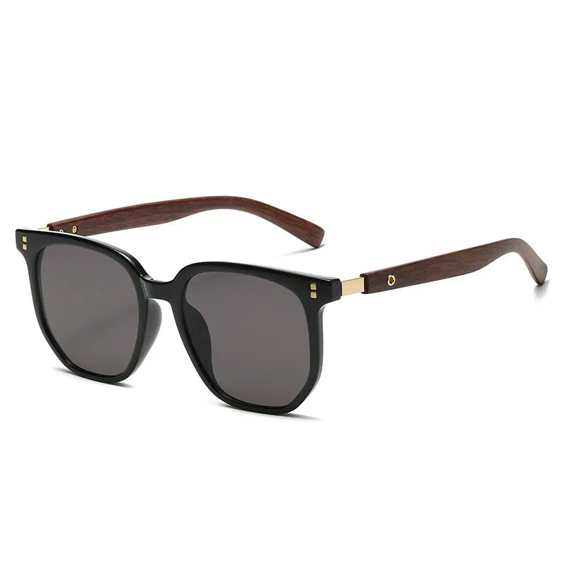 Norva retro acetate sunglasses transparent frame solid dark lenses comfortable nose pads timeless style
