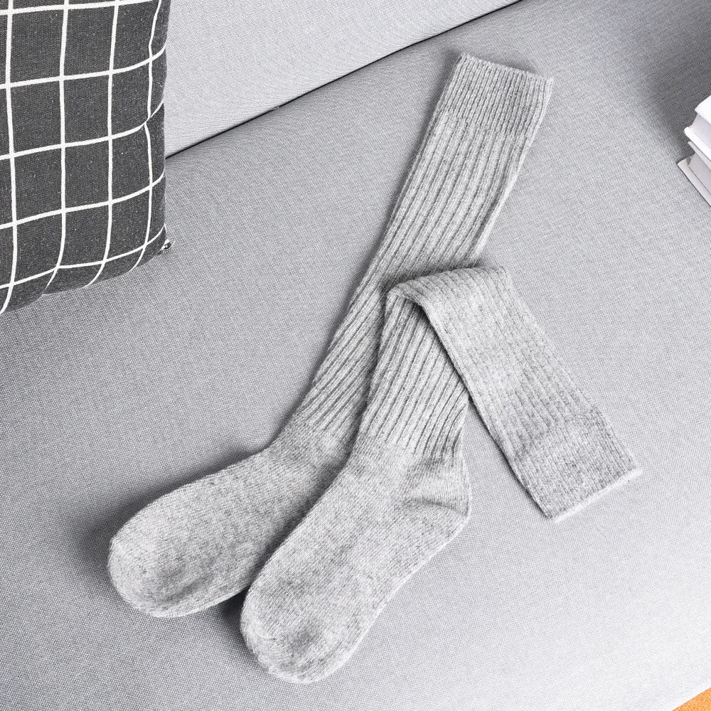 TrendAura unisex cashmere-cotton crew socks 8-pack autumn bundle, ultra-soft breathable winter warmth