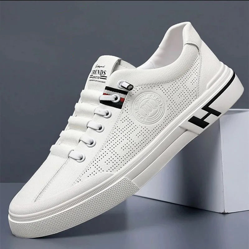 Men's Italian limited edition leather casual shoes with cushioned comfort sole everyday wear