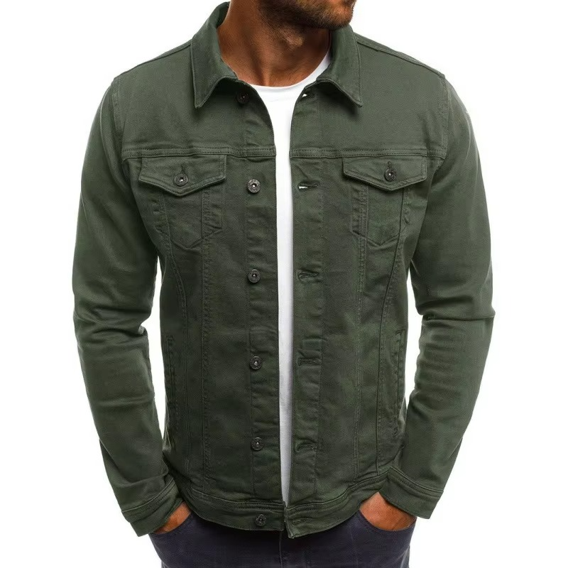 Men's lightweight blue denim jacket tailored modern fit business casual everyday layering versatile