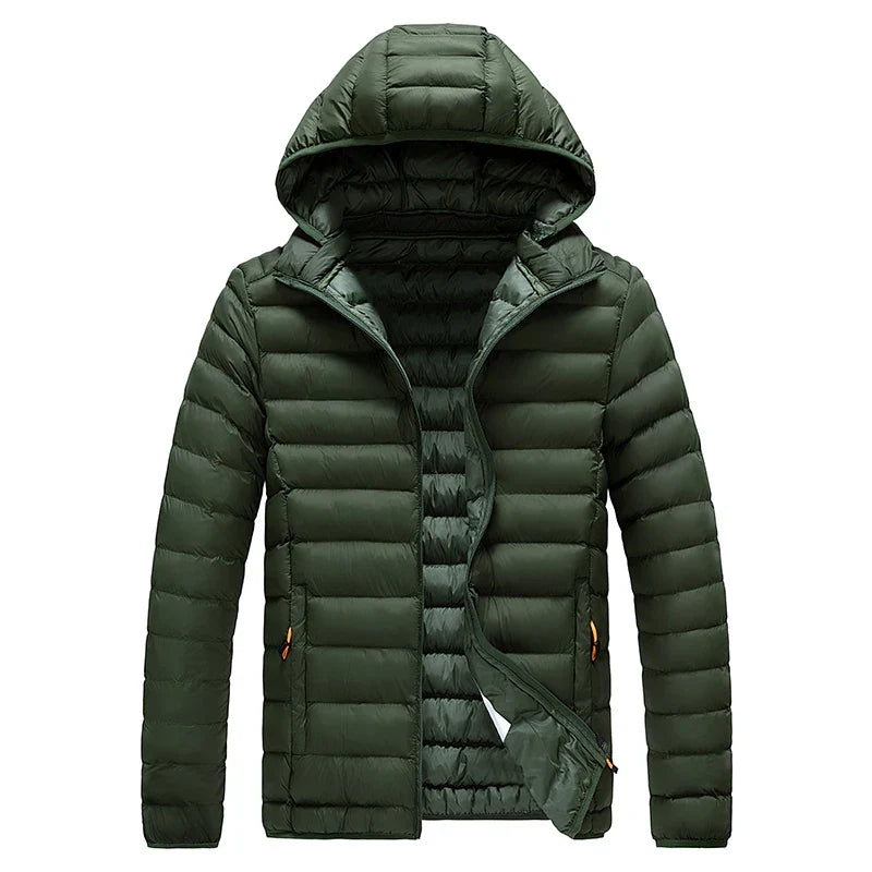 Joost windproof autumn jacket with soft lining, timeless cut and adjustable hood for everyday wear