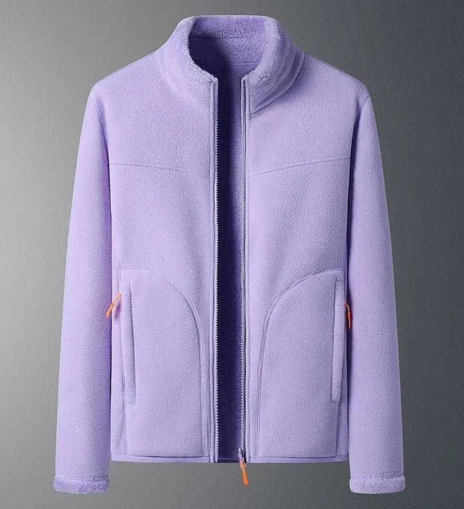 Women's winter jacket stand collar full-zip cozy warmth classic silhouette everyday cold weather