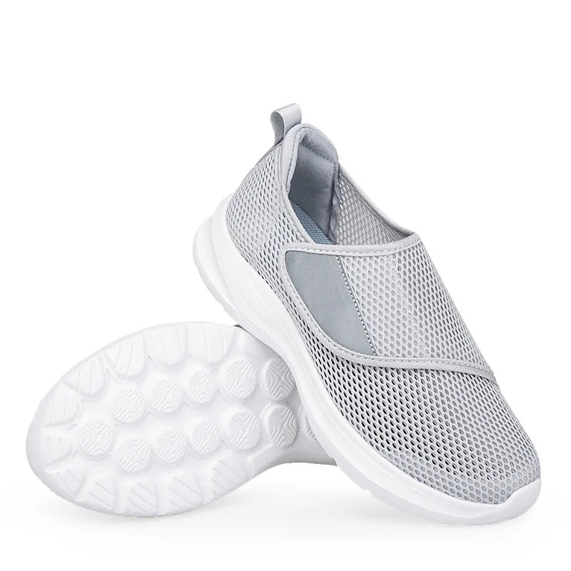 Unisex slip-on sneakers breathable mesh upper lightweight shock-absorbing sole casual everyday style