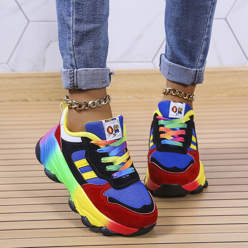 Rainbow multicolor orthopedic sandals cushioned shock-absorbing sole pain-free walking active adults