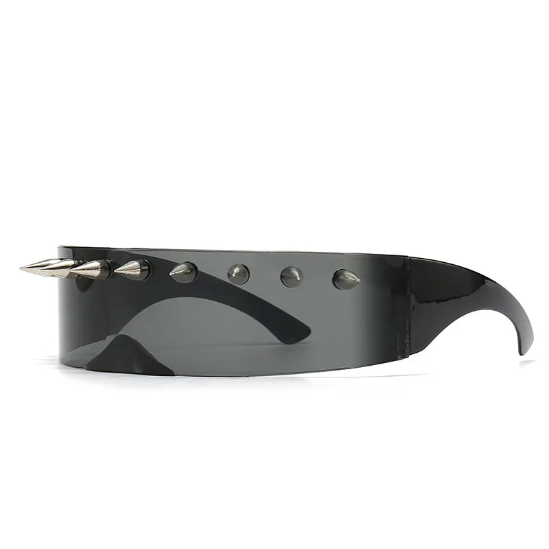 Black punk sunglasses bold grunge style with reinforced hinges for edgy rebels