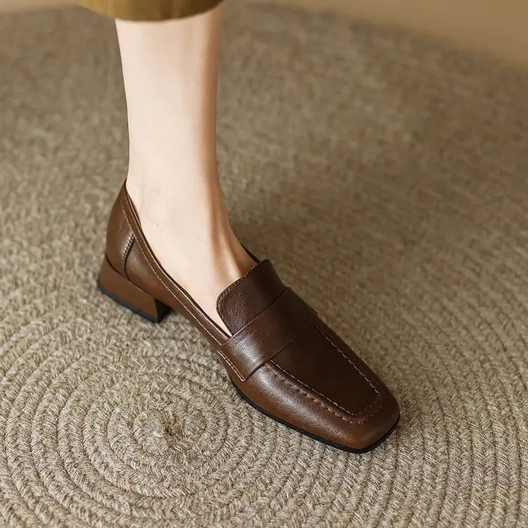 Urbann-Vibe Cassiel women's orthopedic loafers minimalist leather slip-on with cushioned sole support