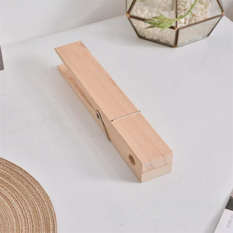 Giant wooden clothespin decor accent natural finish whimsical home display grip statement piece