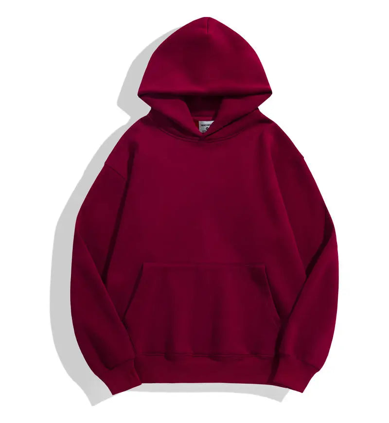 Men's heavyweight 500GSM thick cotton hoodie in cozy winter style with durable warm fit