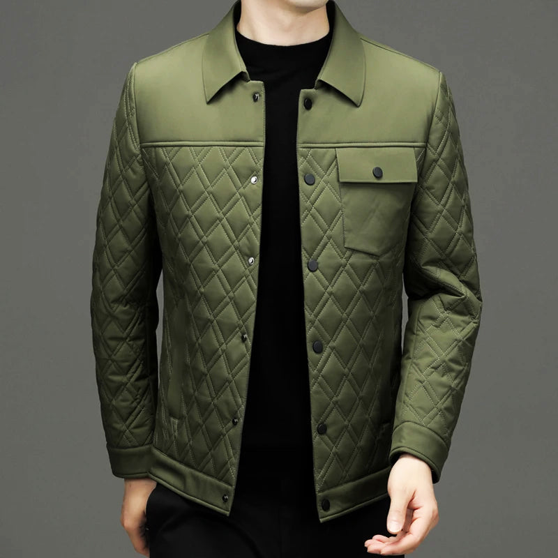 Rhys limited edition cotton jacket precision fit cold weather outdoor navy slim cut