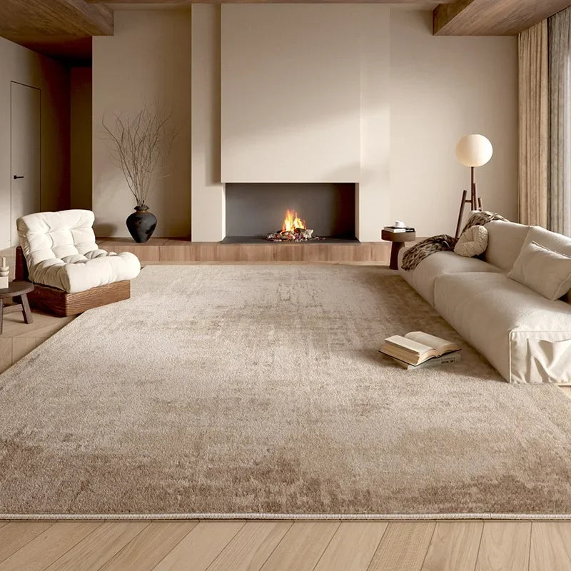 Maillard oversized brown plush area rug cloud-soft luxury texture for living room home decor