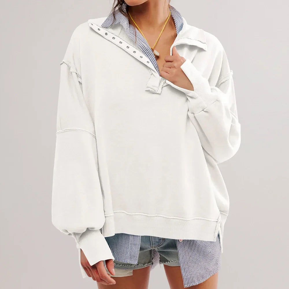 Corti unisex oversized cotton blend sweatshirt with voluminous sleeves for everyday casual comfort