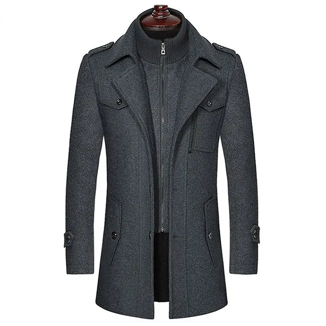 Men's Jackie wool blend coat classic straight-cut silhouette timeless elegance in premium fabric