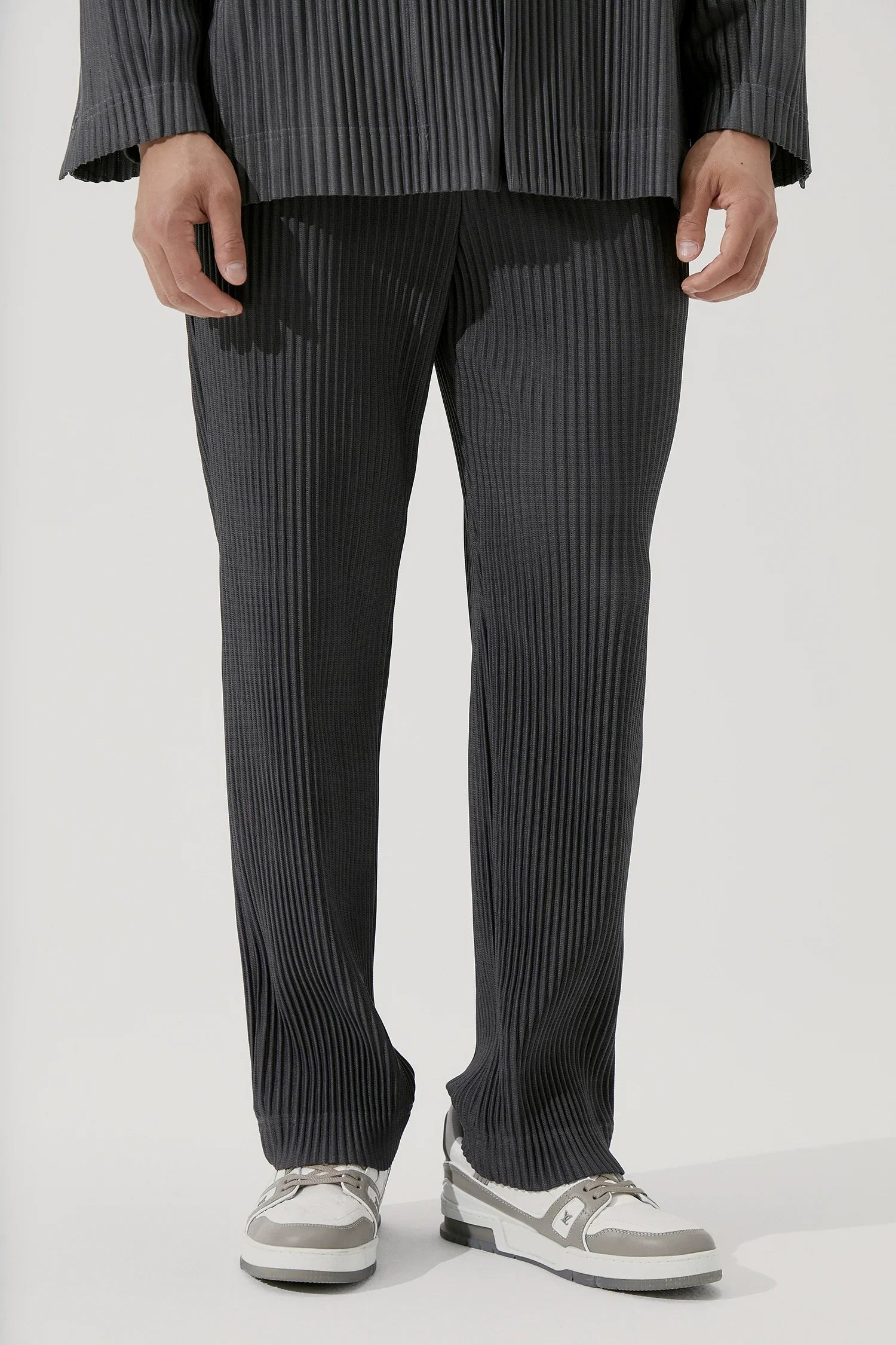 Exodus black corduroy-inspired lounge pants with elastic waist, silky-soft ribbed texture streetwear fit