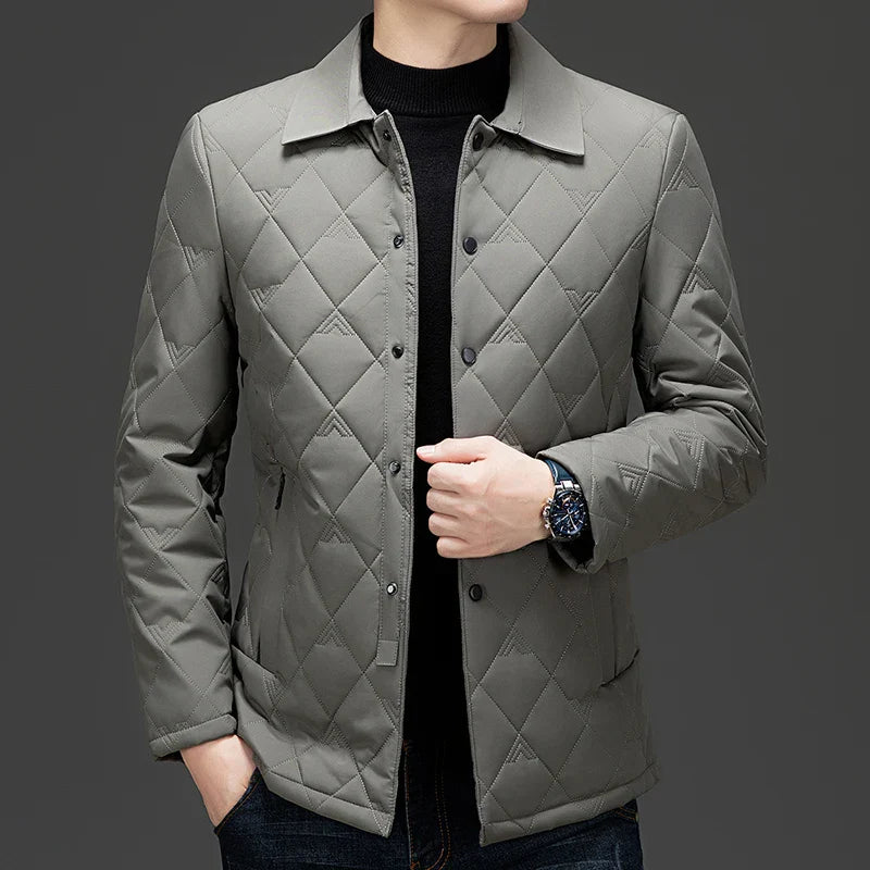 Women's lightweight diamond quilted winter jacket slim silhouette with smooth insulated finish