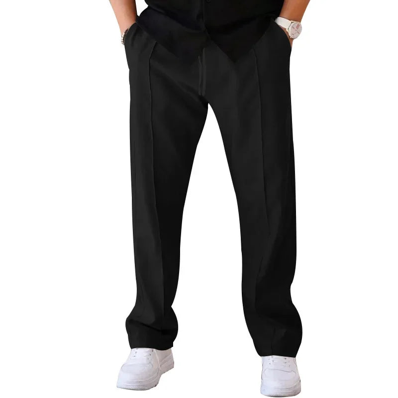 Dylan men's loose fit formal trousers relaxed cut breathable fabric professional style