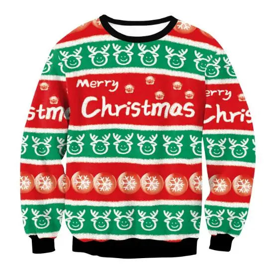 Men's red cozy knit Christmas sweater with humorous Jesus Birthday festive graphic design