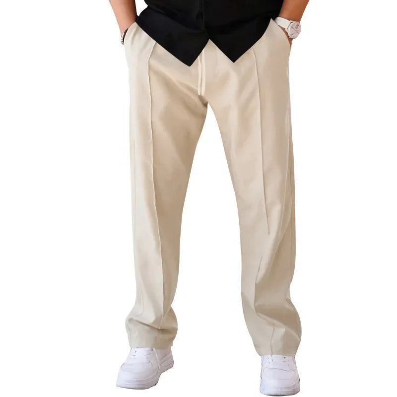 Dylan men's loose fit formal trousers relaxed cut breathable fabric professional polished style